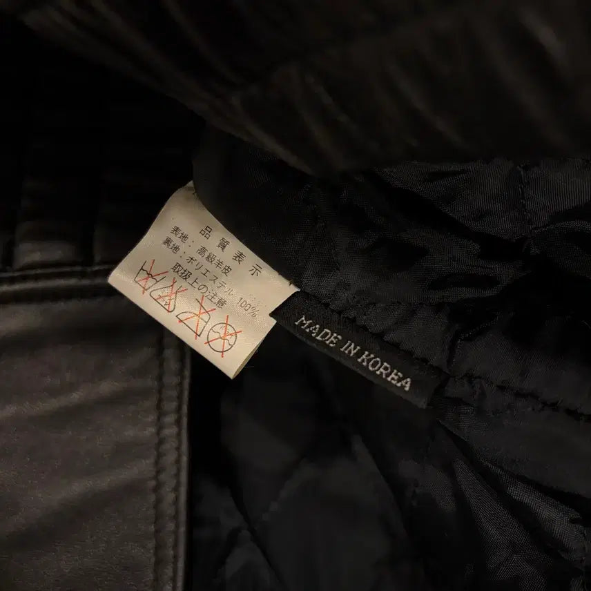 [BUNJANG] HAPPY C833 Leather Jacket / [XL] HAPPY 해피 블랙 양가죽 레더 자켓 C833