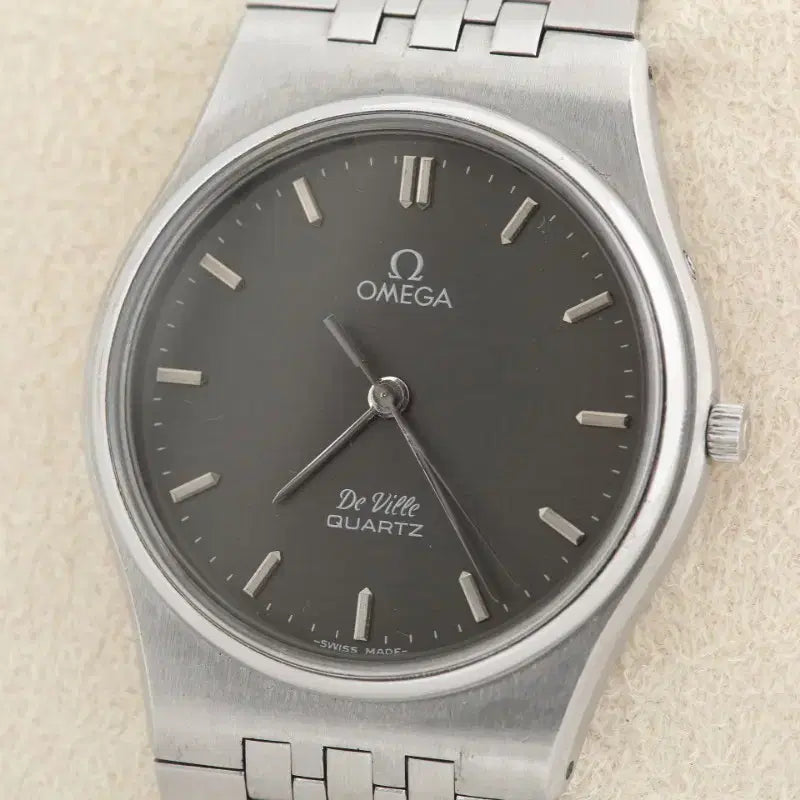 [BUNJANG] Omega DeVille Grey Dial Quartz Watch / 오메가 드빌 그레이 다이얼 쿼츠 시계