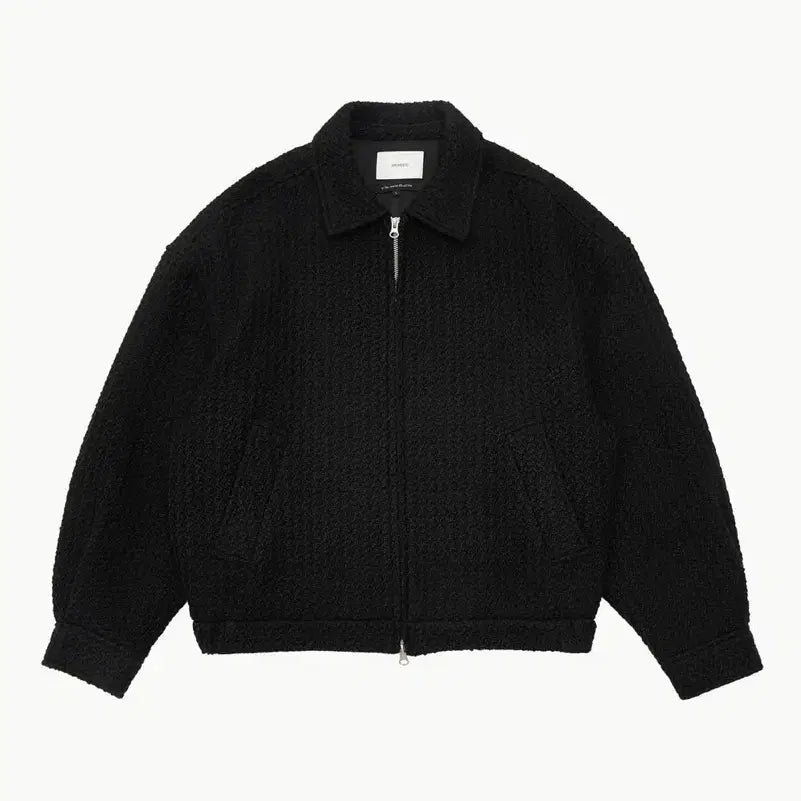 [BUNJANG] M A Moment Tweed Zip-Up Blouson / M) 아모멘토 트위드 집업 블루종 블랙 23fw