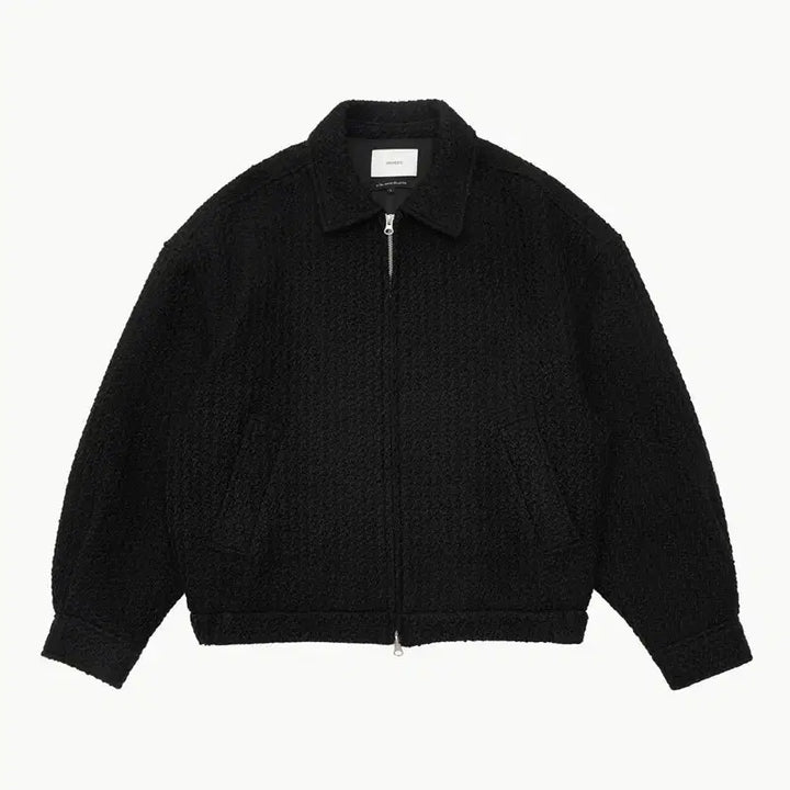 [BUNJANG] M A Moment Tweed Zip-Up Blouson / M) 아모멘토 트위드 집업 블루종 블랙 23fw
