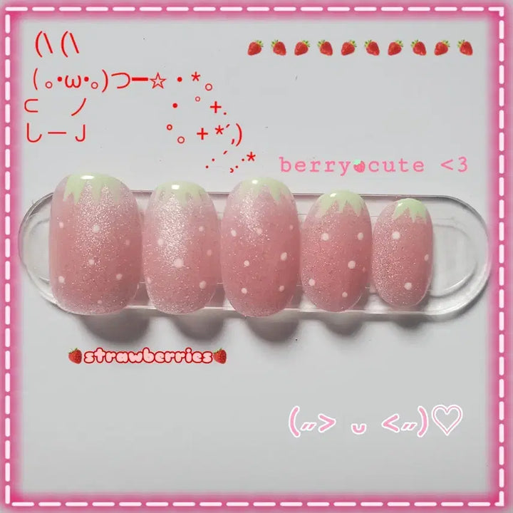 [BUNJANG] Strawberry Nail Art / 딸기 네일<3