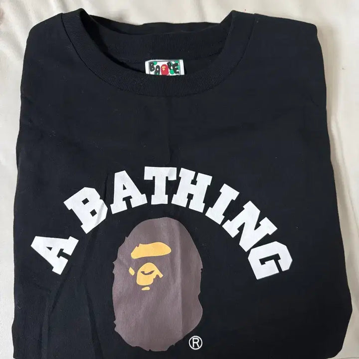 [BUNJANG] BAPE College T-shirt Black / BAPE 베이프 컬리지 반팔 티셔츠 블랙