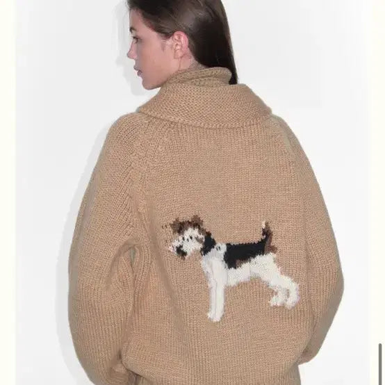 [BUNJANG] Ribbonbit Puppy Over Zip-up Knit / Ribbonbit 리본빛 Puppy Over Zip-up Knit