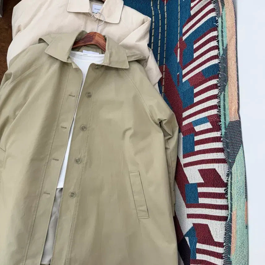 [BUNJANG] A-line Half Coat - Beige / 교신안함)후드 A라인 하프 코트-베이지