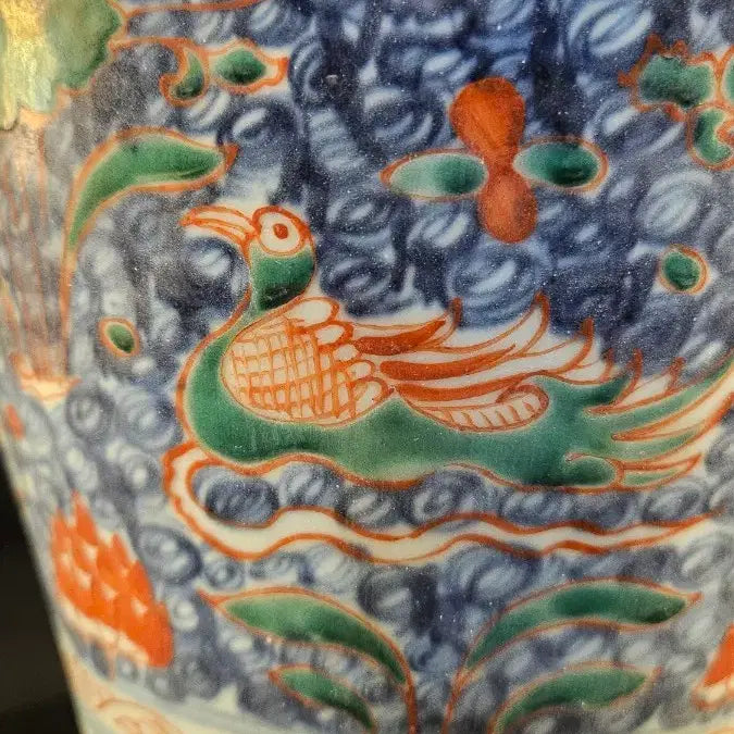 [BUNJANG] Antique Celadon Porcelain Mandarin Duck Vase / 260417-5 투채 원앙문 매병