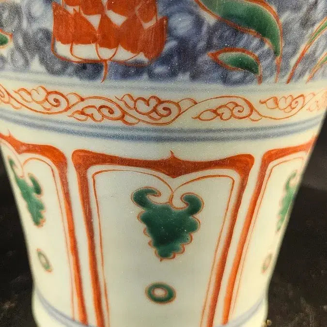 [BUNJANG] Antique Celadon Porcelain Mandarin Duck Vase / 260417-5 투채 원앙문 매병