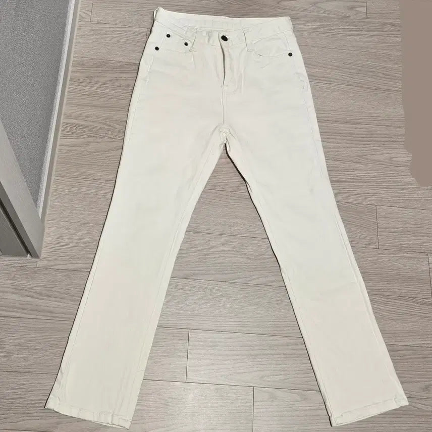 [BUNJANG] Ivory White Jeans / 여자 아이보리 화이트진 청바지 S사이즈 일자청바지