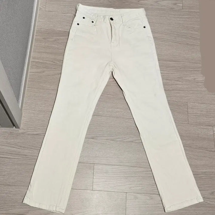 [BUNJANG] Ivory White Jeans / 여자 아이보리 화이트진 청바지 S사이즈 일자청바지