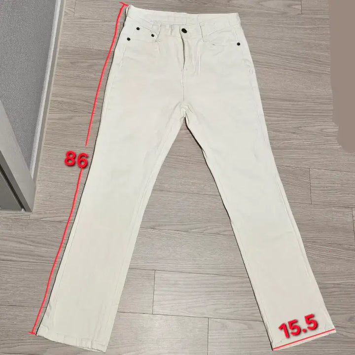 [BUNJANG] Ivory White Jeans / 여자 아이보리 화이트진 청바지 S사이즈 일자청바지
