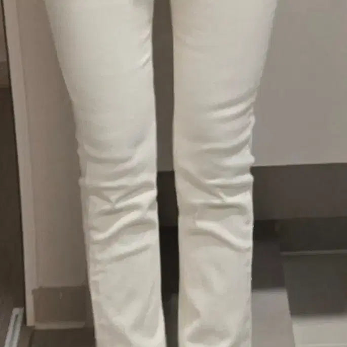 [BUNJANG] Ivory White Jeans / 여자 아이보리 화이트진 청바지 S사이즈 일자청바지