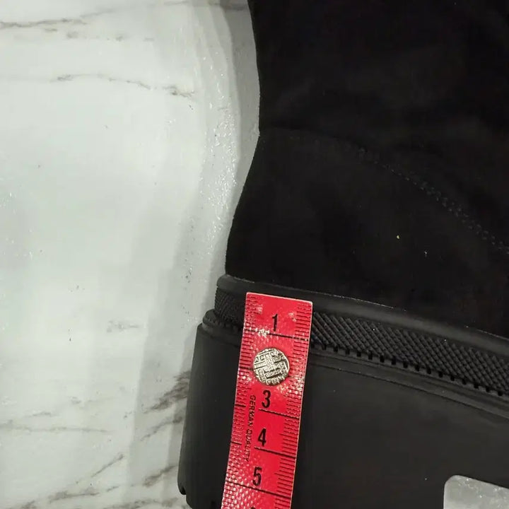 [BUNJANG] Long Boots (Size 240) / 블랙 스웨이드 롱 부츠 240