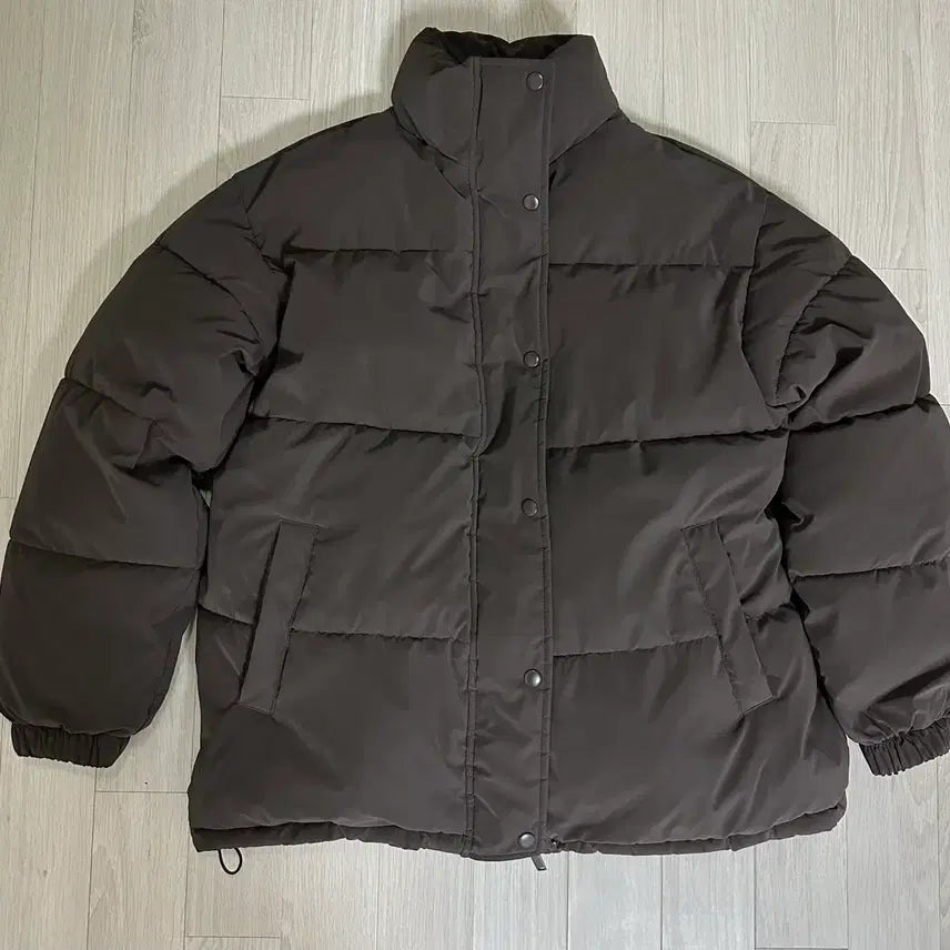 [BUNJANG] 8Seconds Glossy Mid-Length Padded Jacket (Brown, S) / 에잇세컨즈 글로시 중기장 패딩 [브라운-S]