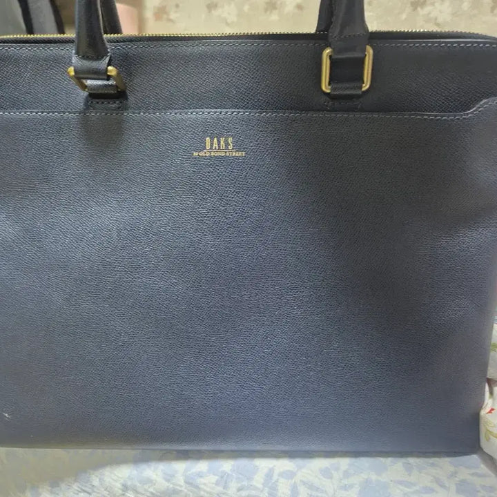 [BUNJANG] Daks Navy Leather Briefcase / 닥스 네이비 가죽 서류가방
