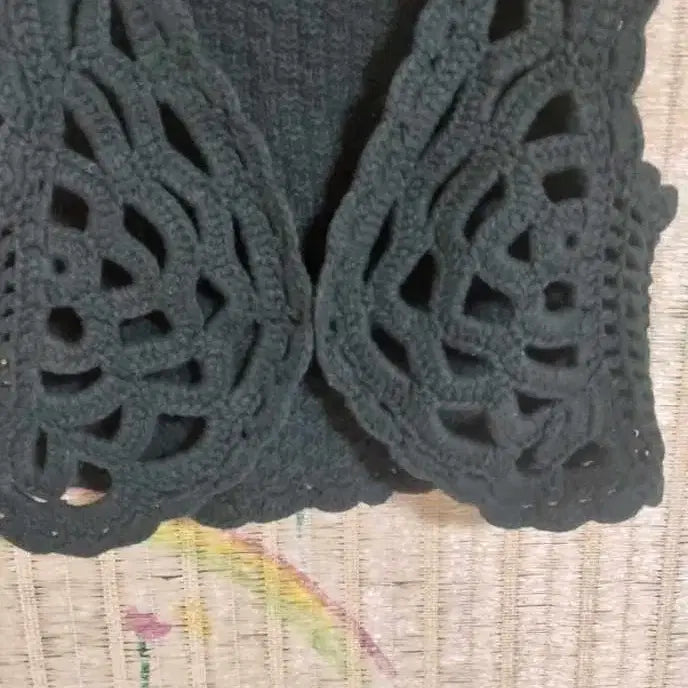 [BUNJANG] Knit Crochet Vest / 니트 크로셰 베스트 조끼 카키