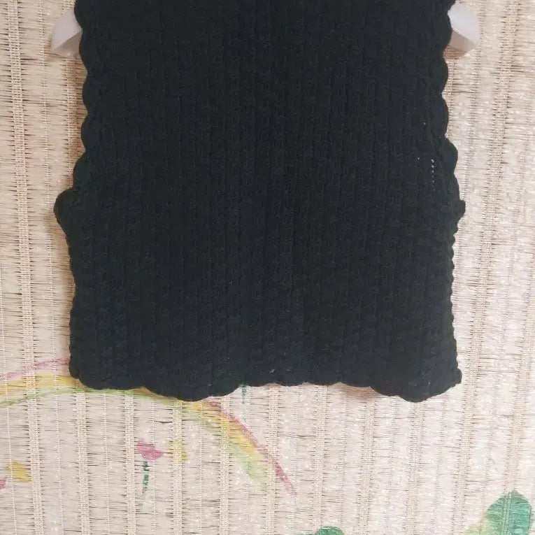 [BUNJANG] Knit Crochet Vest / 니트 크로셰 베스트 조끼 카키