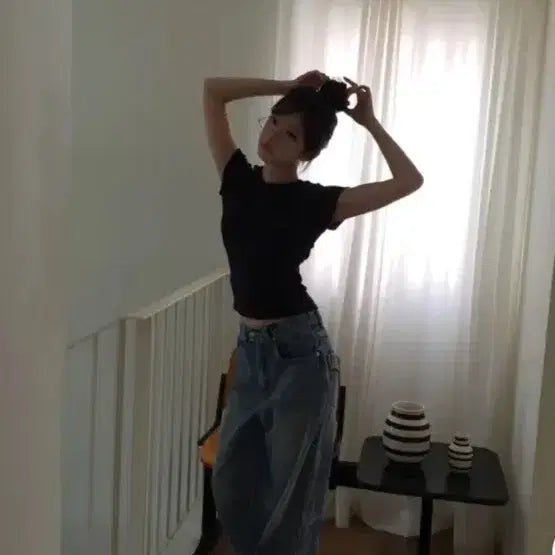 [BUNJANG] ModiMood Wide Denim Pants / 모디무드 연청 와이드 데님 팬츠 1회착용 롱S