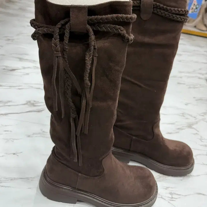 [BUNJANG] Suede Long Boots Brown 240 / 스웨이드 롱 부츠 브라운 240