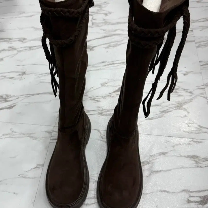 [BUNJANG] Suede Long Boots Brown 240 / 스웨이드 롱 부츠 브라운 240