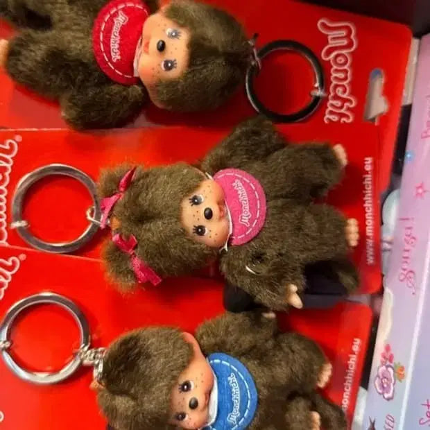 [BUNJANG] Monchhichi European Edition Key Chain / 몬치치 클래식 몬치치 키 체인 핑크,블루,레드 (유러피언 에디션)