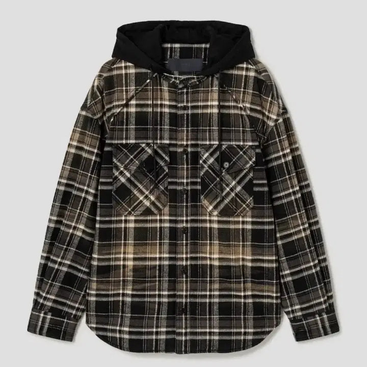 [BUNJANG] Juun.J Check Detachable Hood Jacket / 준지 후드 체크자켓 판매(새상품)