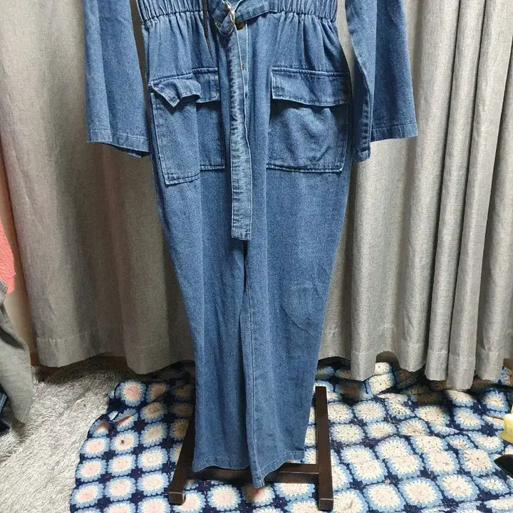 [BUNJANG] Banding Denim Jumpsuit / 밴딩 후드 데님 점프수트