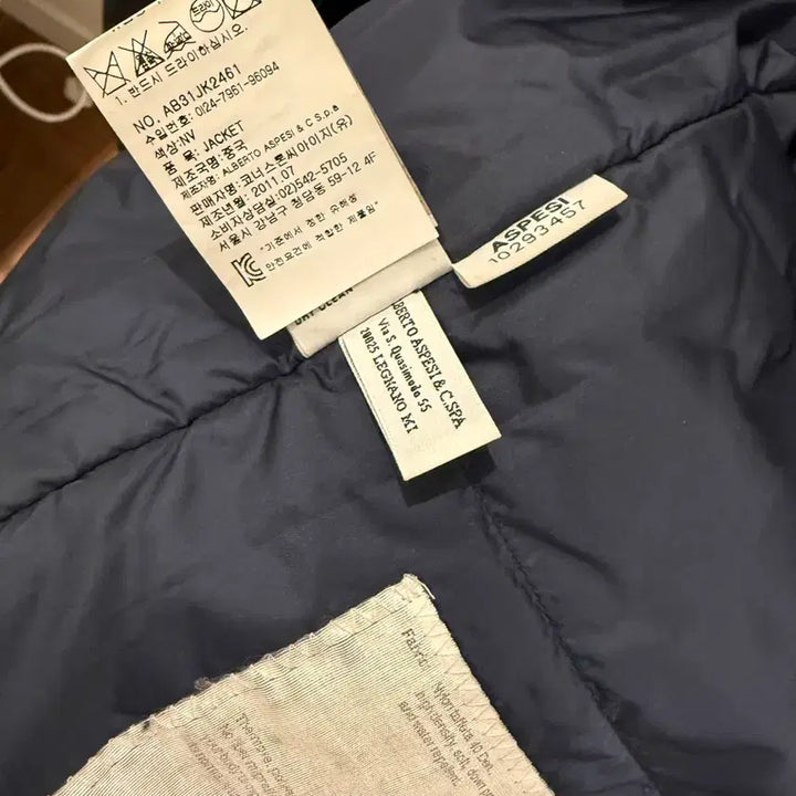 [BUNJANG] ASPESI Navy Shirt Padding M / ASPESI 아스페시 네이비  셔츠 패딩 M