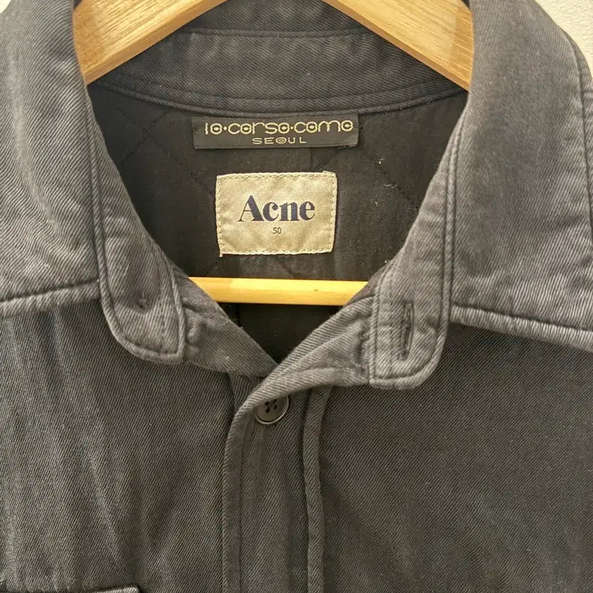 [BUNJANG] Acne Studios Black Work Shirt 50 / 아크네 스튜디오 블랙 워크셔츠 50