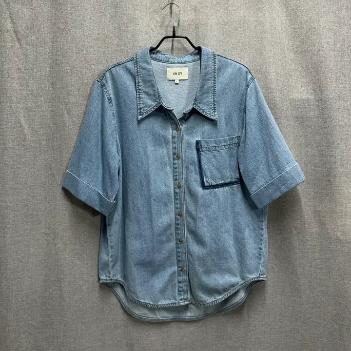 [BUNJANG] EN OR Half Denim Loose Fit Shirt / [EN OR] 엔오르 하프 데님 루즈핏 청셔츠-FREE
