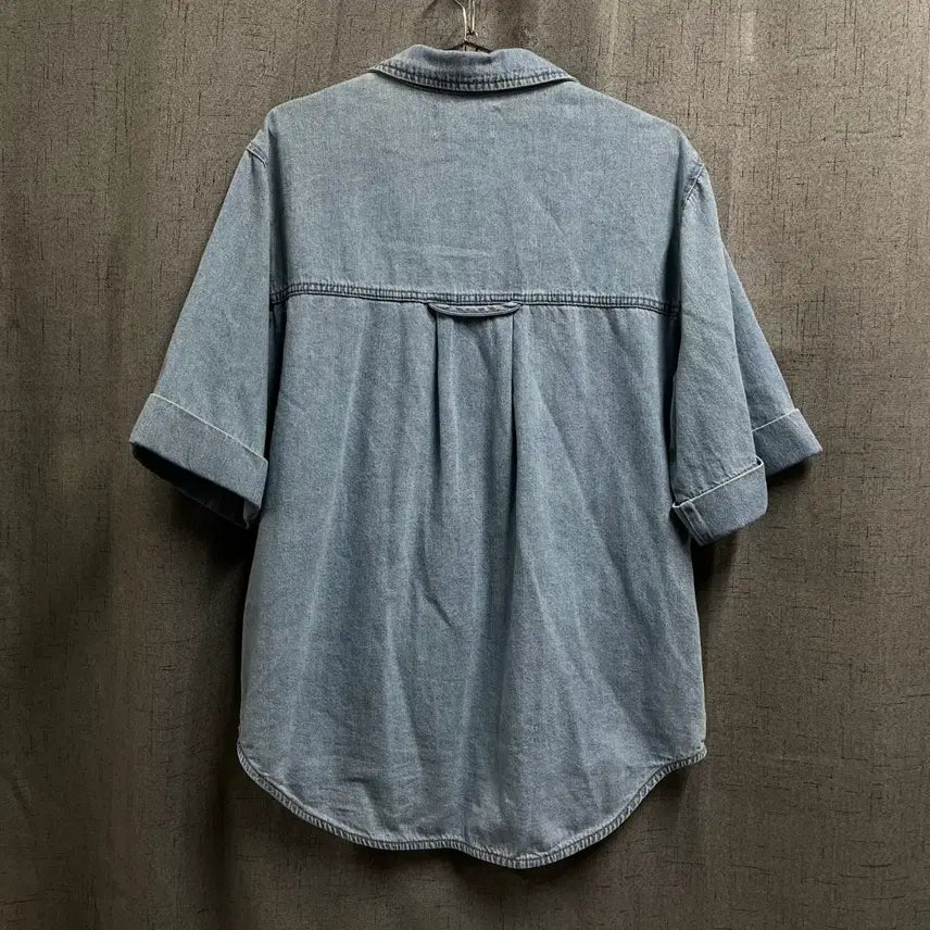 [BUNJANG] EN OR Half Denim Loose Fit Shirt / [EN OR] 엔오르 하프 데님 루즈핏 청셔츠-FREE