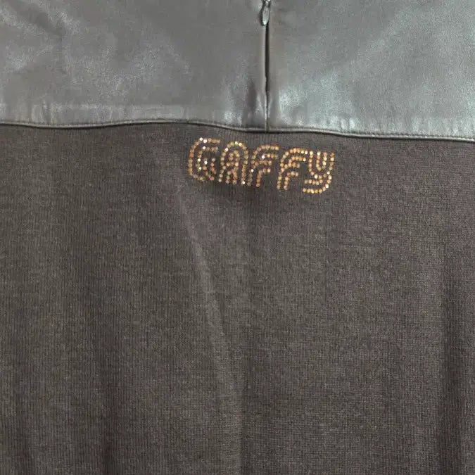 [BUNJANG] Brown Leather Trim Top / 가피 양가죽 트리밍 브라운 상의