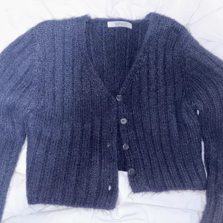 [BUNJANG] Navy Cozy Cardigan / 네이비 포근 가디건