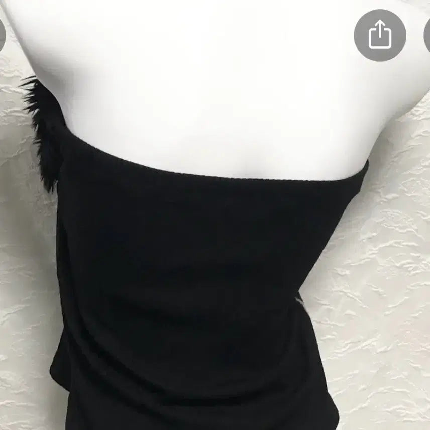 [BUNJANG] Vintage Leopard Fur Tube Top / 빈티지 갸루 레오파드 금장 퍼 튜브탑 슬 리브리스