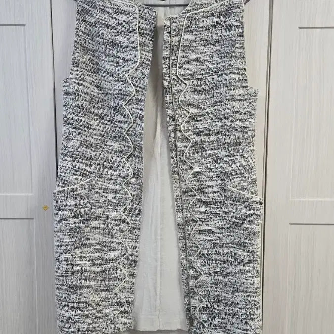 [BUNJANG] Object Tweed Long Vest / 오브제 트위드 롱 조끼 사이즈