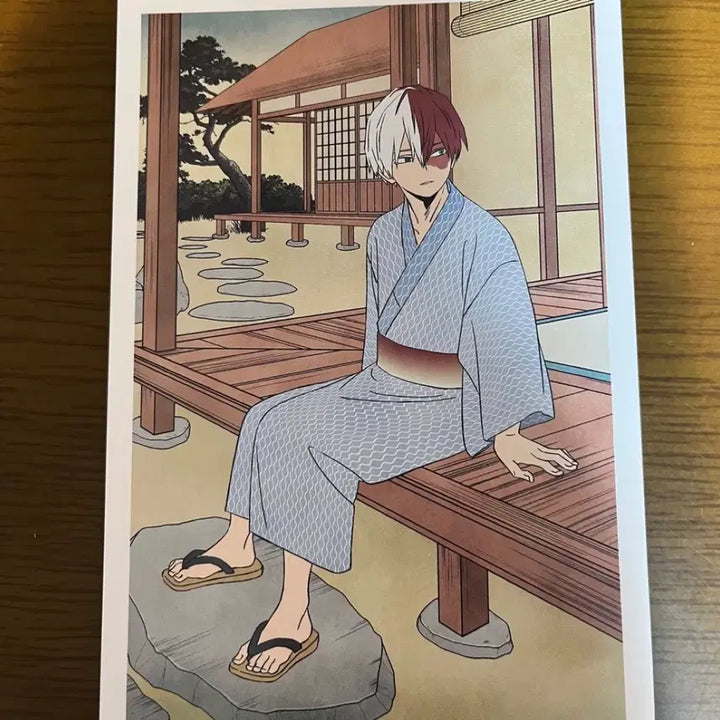 [BUNJANG] My Hero Academia Todoroki Shoto Yukata Postcard / 나히아 히로아카 토도로키 쇼토 유카타 한복 기모노 엽서