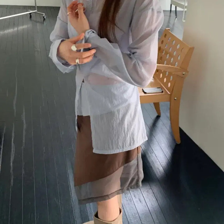 [BUNJANG] Bow Slit Blouse / 쓰리컷 Bow slit blouse 블라우스