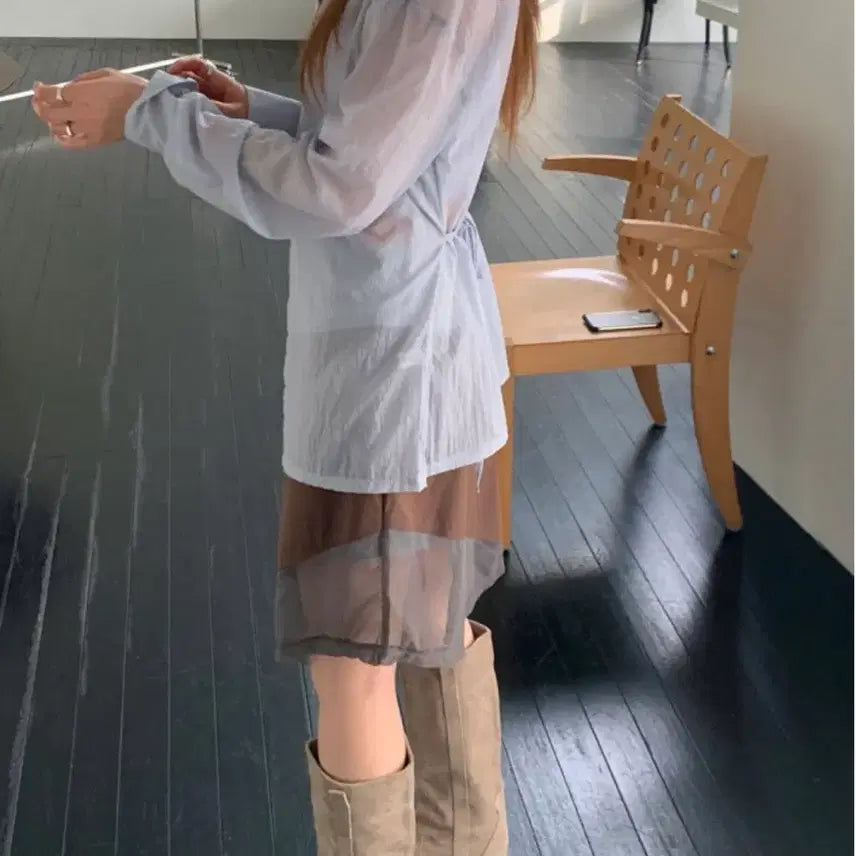 [BUNJANG] Bow Slit Blouse / 쓰리컷 Bow slit blouse 블라우스