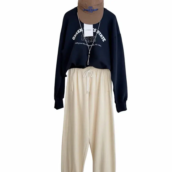 [BUNJANG] Averc Nu Cream Jogger Pants / 교신안함)아베크누 크림 조거 팬츠