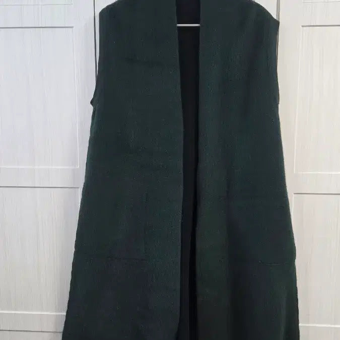 [BUNJANG] N Dark Green Long Vest Cardigan / Alexis N 제시뉴욕 다크 그린 롱 조끼 가디건