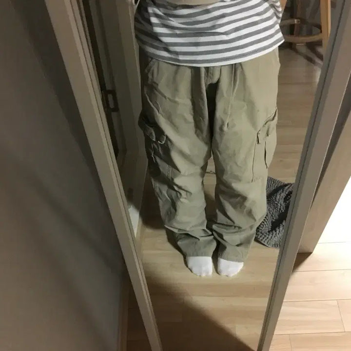 [BUNJANG] Vintage Star Patch Cargo Wide Pants / 빈티지 별 패치 카고 와이드 팬츠