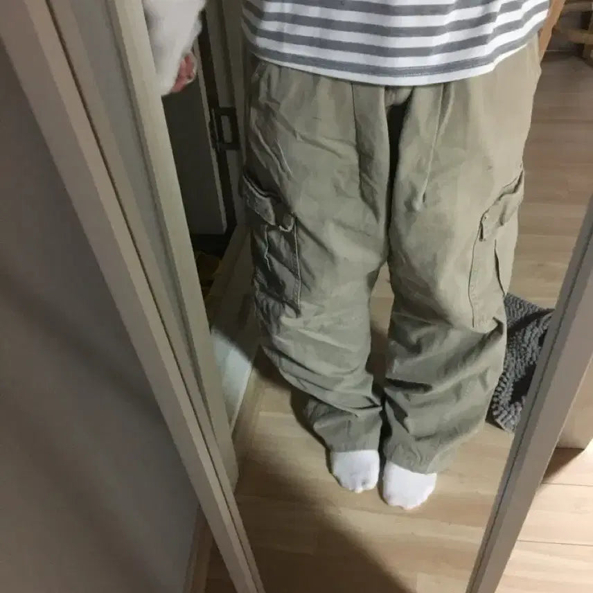 [BUNJANG] Vintage Star Patch Cargo Wide Pants / 빈티지 별 패치 카고 와이드 팬츠