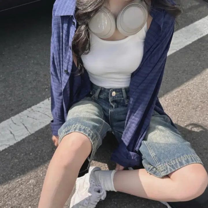 [BUNJANG] Checkered Shirt / 에이블리 지그재그 체크셔츠 봄 여름 학생 대학생 데일리 데이트 캐주얼 캠