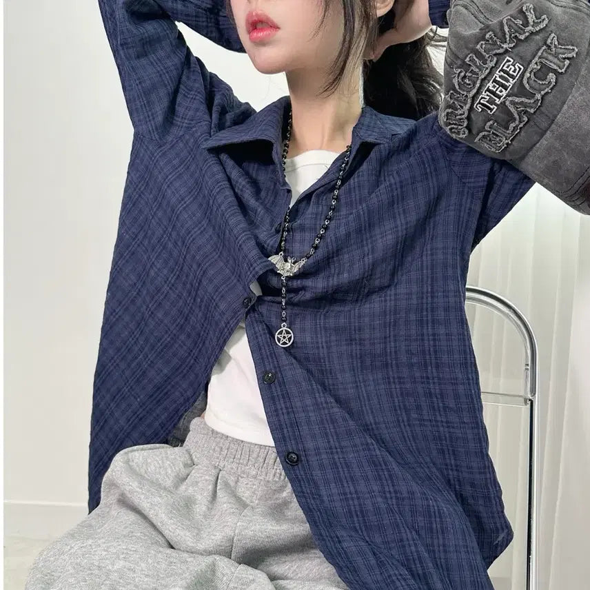 [BUNJANG] Checkered Shirt / 에이블리 지그재그 체크셔츠 봄 여름 학생 대학생 데일리 데이트 캐주얼 캠