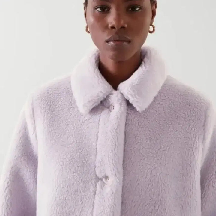 [BUNJANG] COS Teddy Jacket M Lavender / COS 코스 테디 자켓 M 라벤더 연보라색 (새제품 상태)