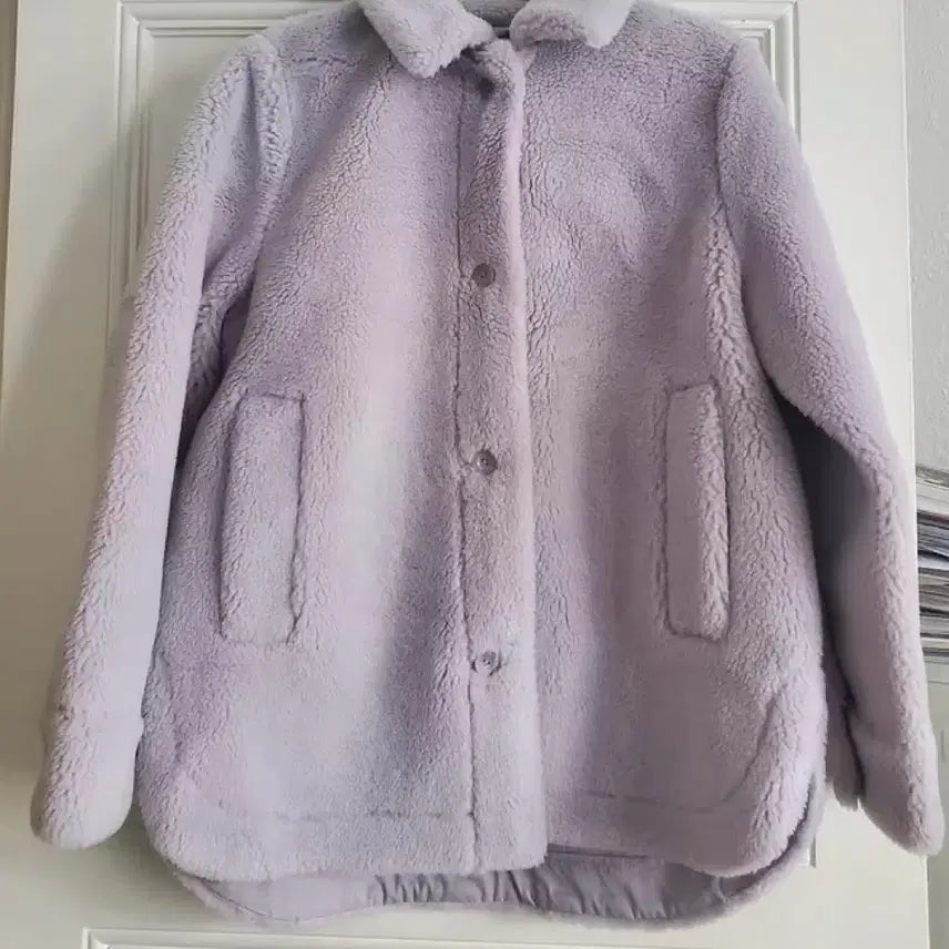 [BUNJANG] COS Teddy Jacket M Lavender / COS 코스 테디 자켓 M 라벤더 연보라색 (새제품 상태)