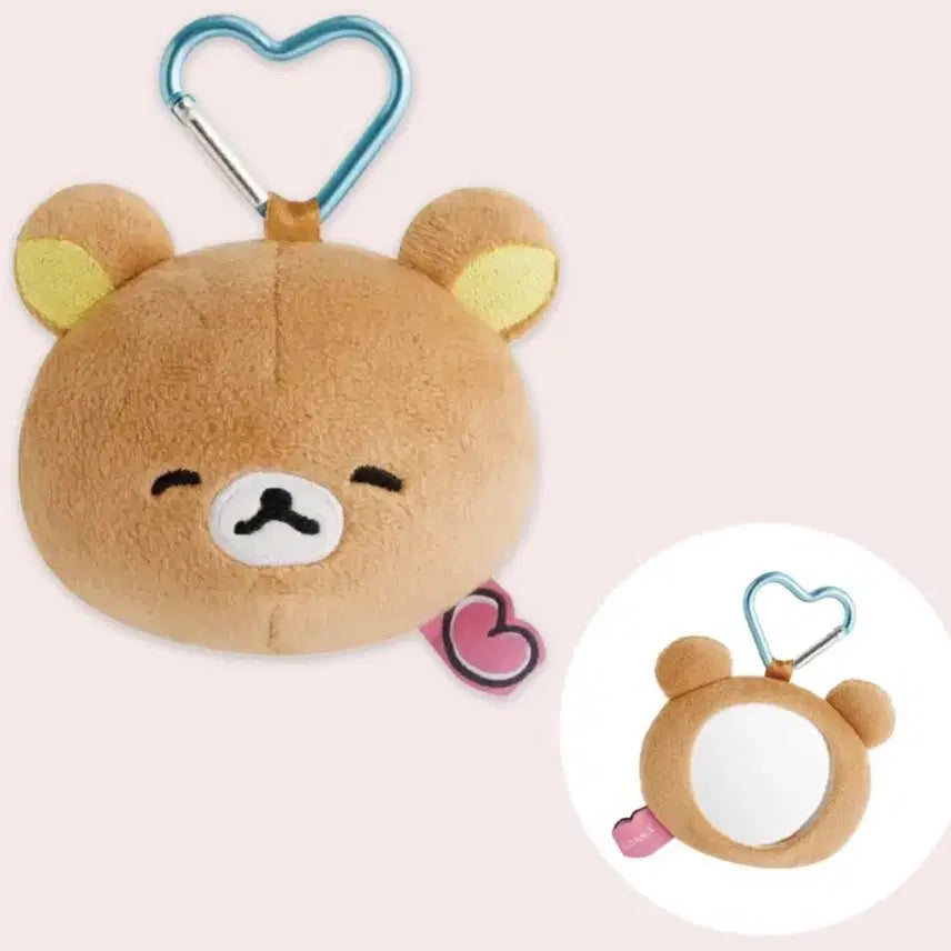 [BUNJANG] Rilakkuma Face Mirror Keyring Doll / 리락쿠마 얼굴 거울 키링 인형