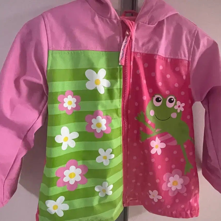 [BUNJANG] Stephen Joseph Flower Frog Raincoat / Stephen Joseph 여아 꽃개구리 우비