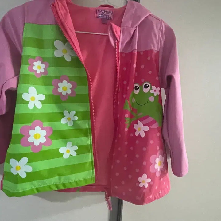 [BUNJANG] Stephen Joseph Flower Frog Raincoat / Stephen Joseph 여아 꽃개구리 우비