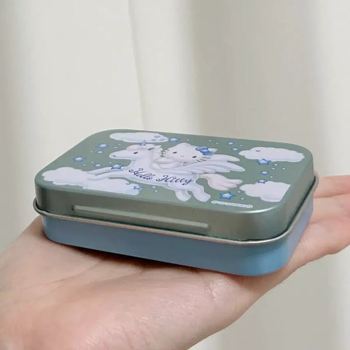 [BUNJANG] Sanrio Hello Kitty Unicorn Tin Case / 일본수입 산리오헬로키티틴케이스 블루헬로키티유니콘 수납정리미니상자