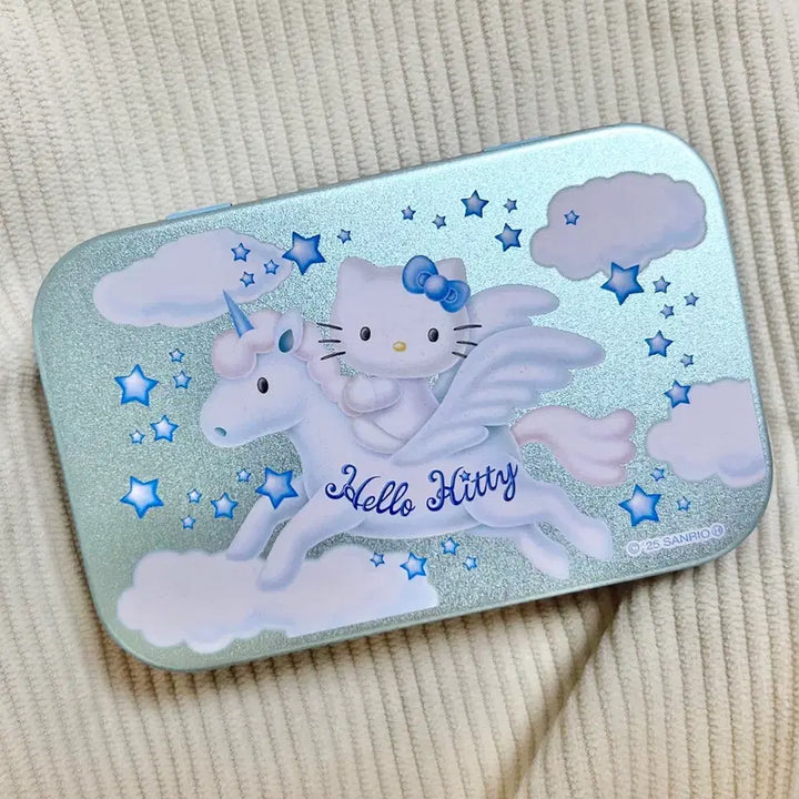 [BUNJANG] Sanrio Hello Kitty Unicorn Tin Case / 일본수입 산리오헬로키티틴케이스 블루헬로키티유니콘 수납정리미니상자
