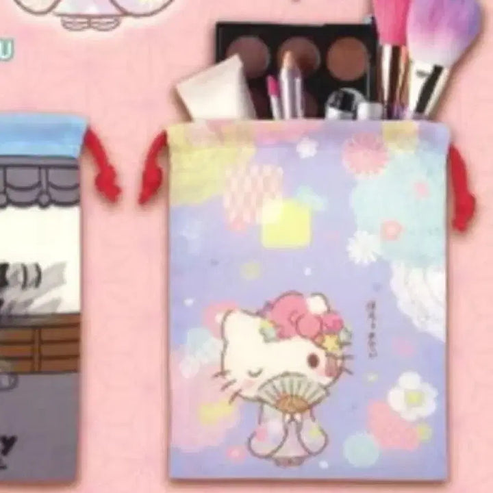 [BUNJANG] Sanrio Hello Kitty Drawstring Pouch / [새상품] 산리오 헬로키티 조리개 파우치 가챠